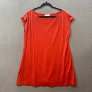 Bryn Walker Lagenlook Bamboo Organic Cotton Stretch Cap Sleeve Tunic Womens XL